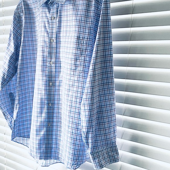 Nordstrom Men’s Shop Trim Fit Plaid Button Up Shirt Size 16.5 32/33 - Picture 3 of 7